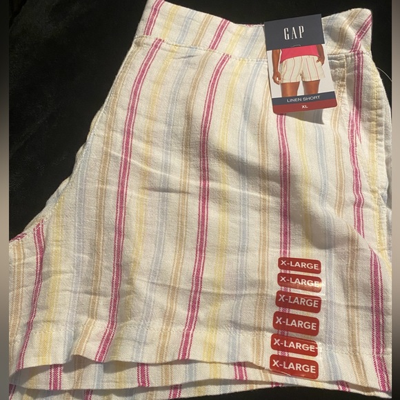 GAP Ladies Linen Shorts - Dotted Sun Stripe - Size XL - NWT - Picture 7 of 10